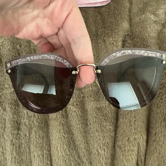 Miu Miu MU03TS Pink Purple Glitter Sunglasses - Picture 10 of 11